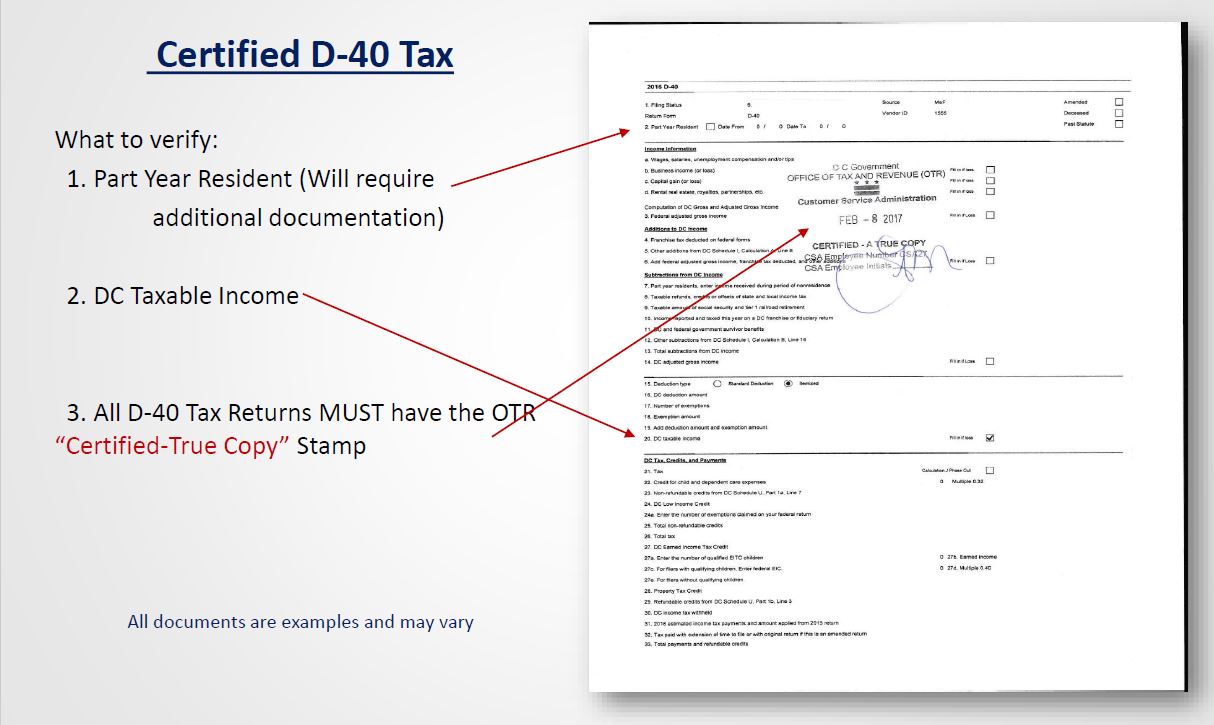 8. Sample Supporting Documents DC One App